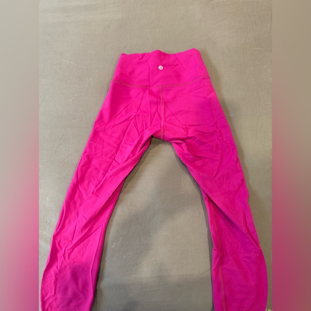 Lululemon Vibrant Pink High-Waisted Leggings